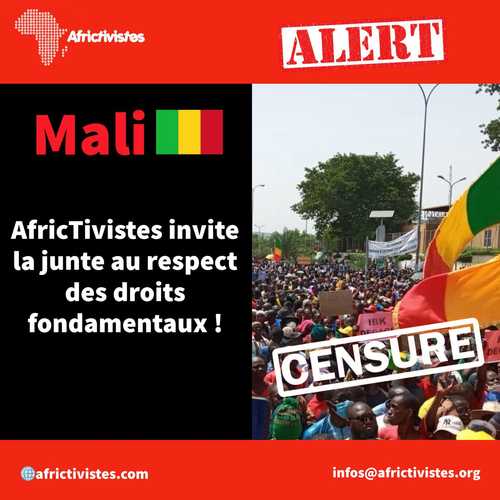 [Mali] AfricTivistes invite la junte au respect des libertés fondamentales !