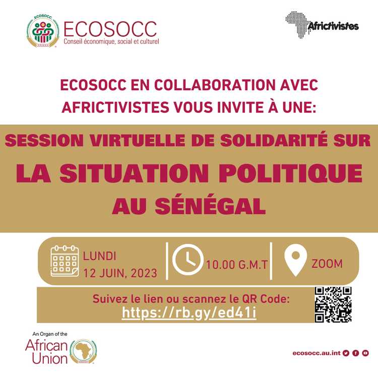Session virtuelle de solidarité africaine sur la situation politique au Sénégal ce lundi 12 juin