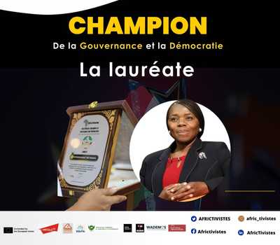 La sud-africaine, ancienne Médiatrice de la République, Thuli Madonsela reçoit la distinction Champion AfricTivistes de la gouvernance et la démocratie