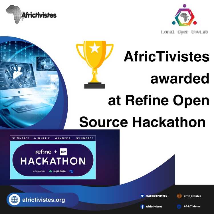 AfricTivistes awarded at Refine Open Source Hackathon 