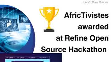 AfricTivistes awarded at Refine Open Source Hackathon 